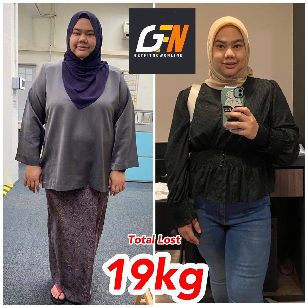 Peserta GETFIT — Total Lost 19kg